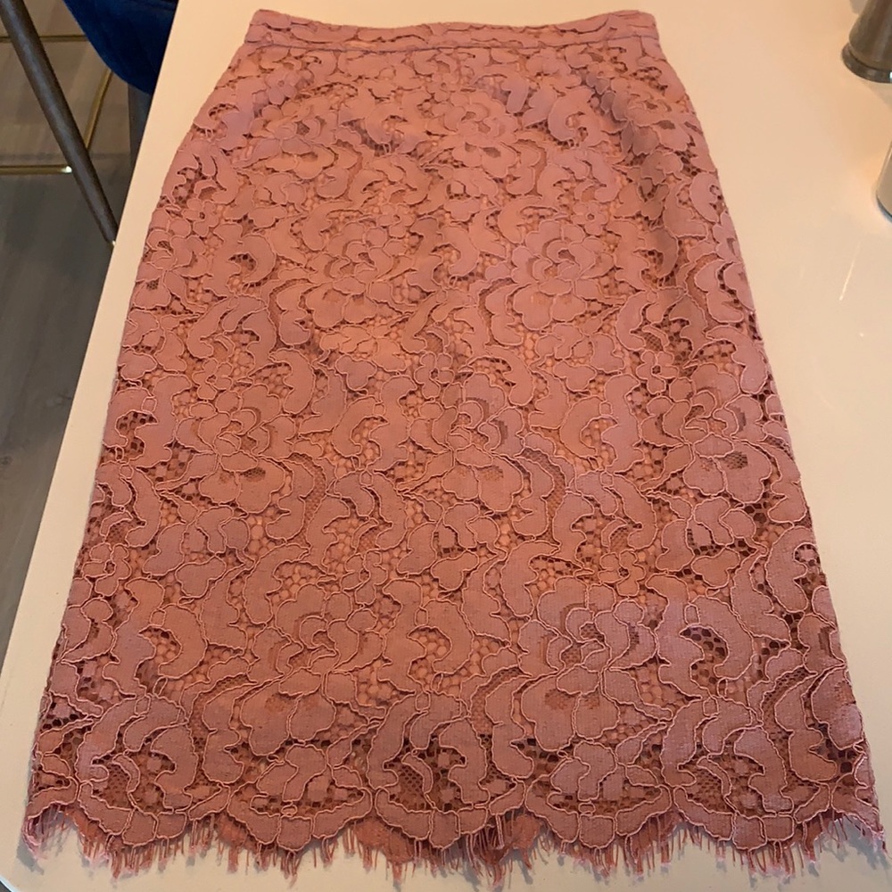 Rachel Parcell Pink Lace Pencil Skirt - XS